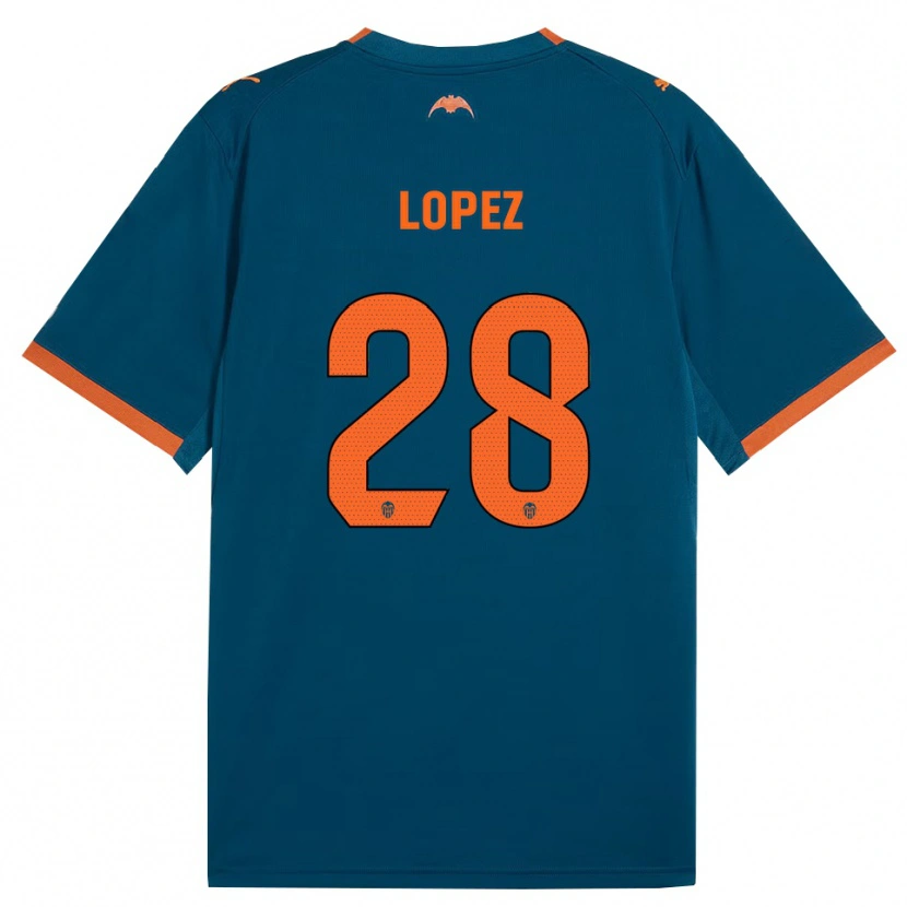 Danxen Mænd Saray Lopez #28 Stålblå Orange Udebane Spillertrøjer 2026/27 Trøje T-Shirt