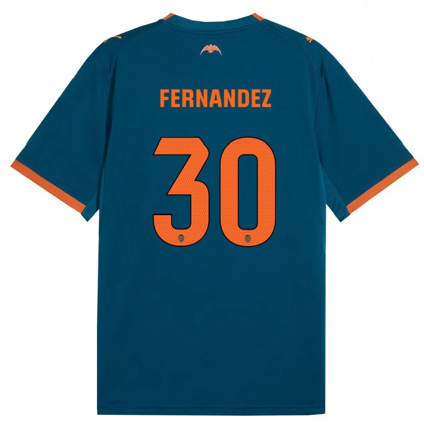 Danxen Mænd Rubén Fernández #30 Stålblå Orange Udebane Spillertrøjer 2026/27 Trøje T-Shirt