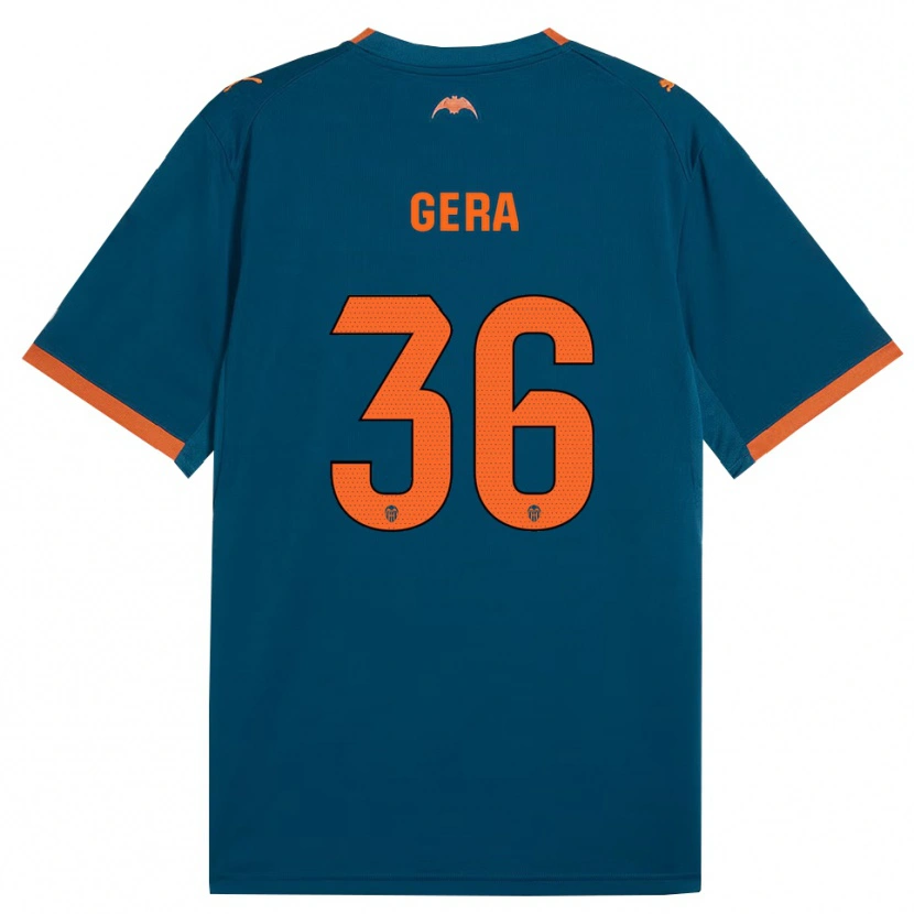 Danxen Mænd Alin Gera #36 Stålblå Orange Udebane Spillertrøjer 2026/27 Trøje T-Shirt