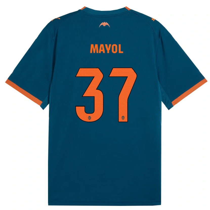 Danxen Mænd Aaron Mayol #37 Stålblå Orange Udebane Spillertrøjer 2026/27 Trøje T-Shirt