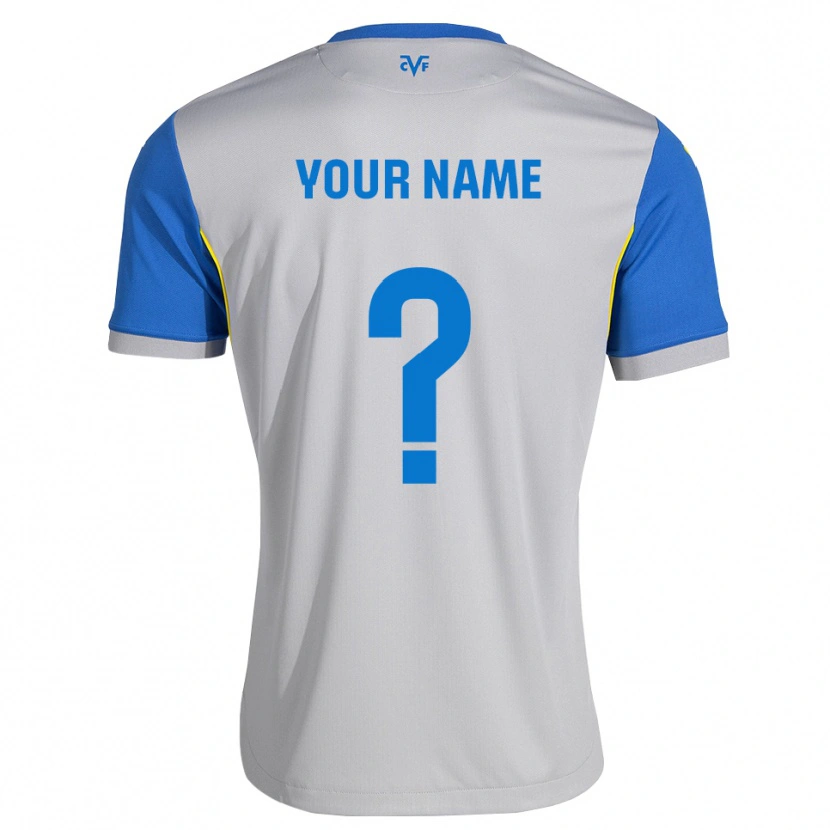 Danxen Mænd Dit Navn #0 Dodgerblå Grå Udebane Spillertrøjer 2026/27 Trøje T-Shirt