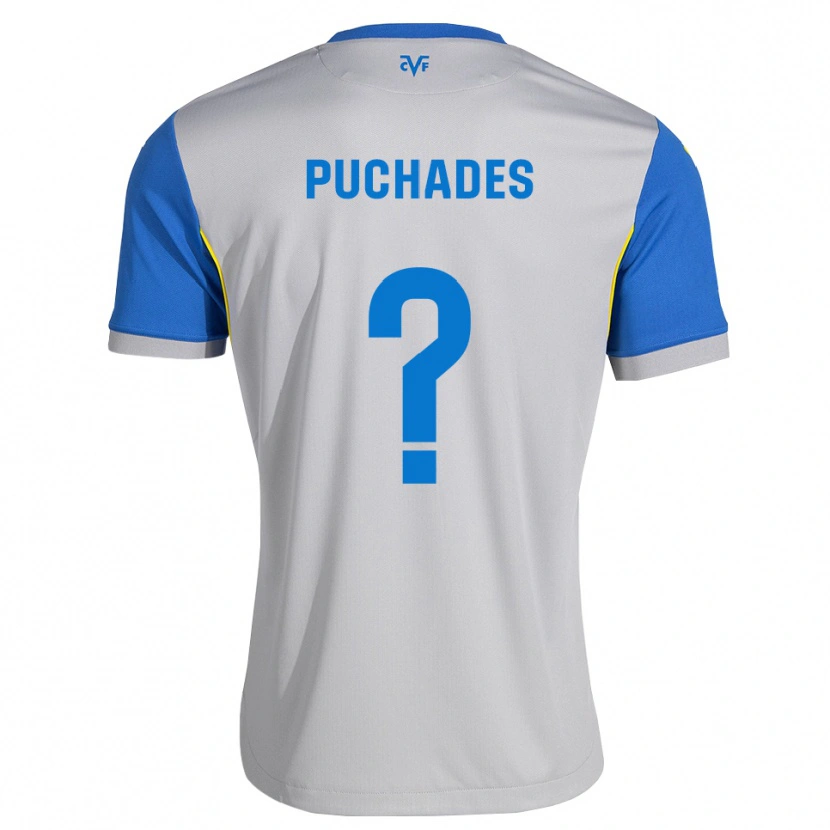Danxen Mænd Fran Puchades #0 Dodgerblå Grå Udebane Spillertrøjer 2026/27 Trøje T-Shirt