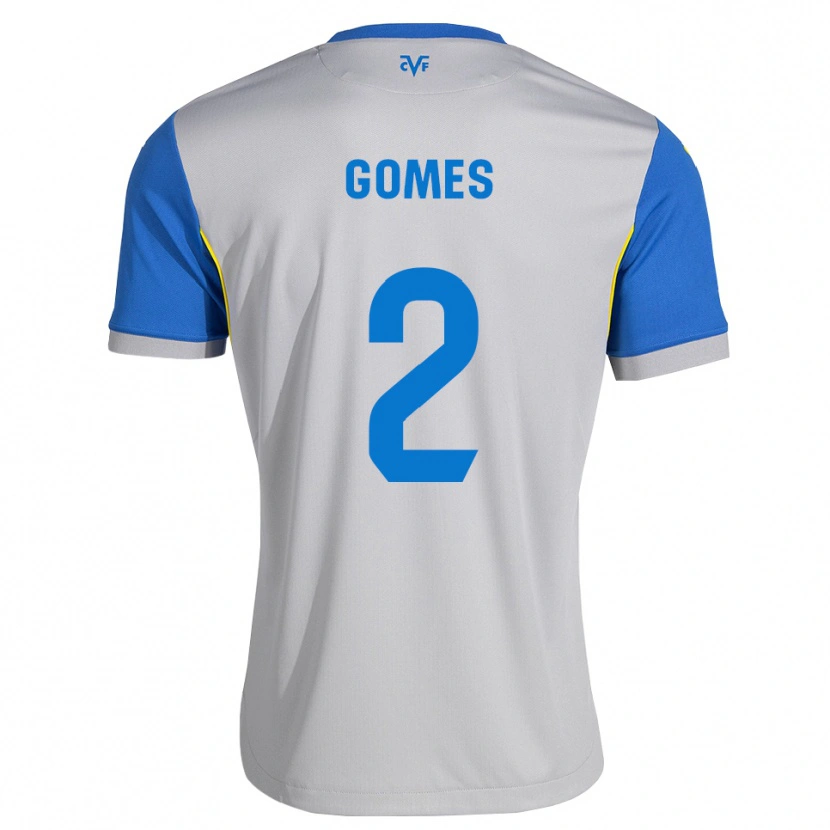 Danxen Mænd Vique Gomes #2 Dodgerblå Grå Udebane Spillertrøjer 2026/27 Trøje T-Shirt