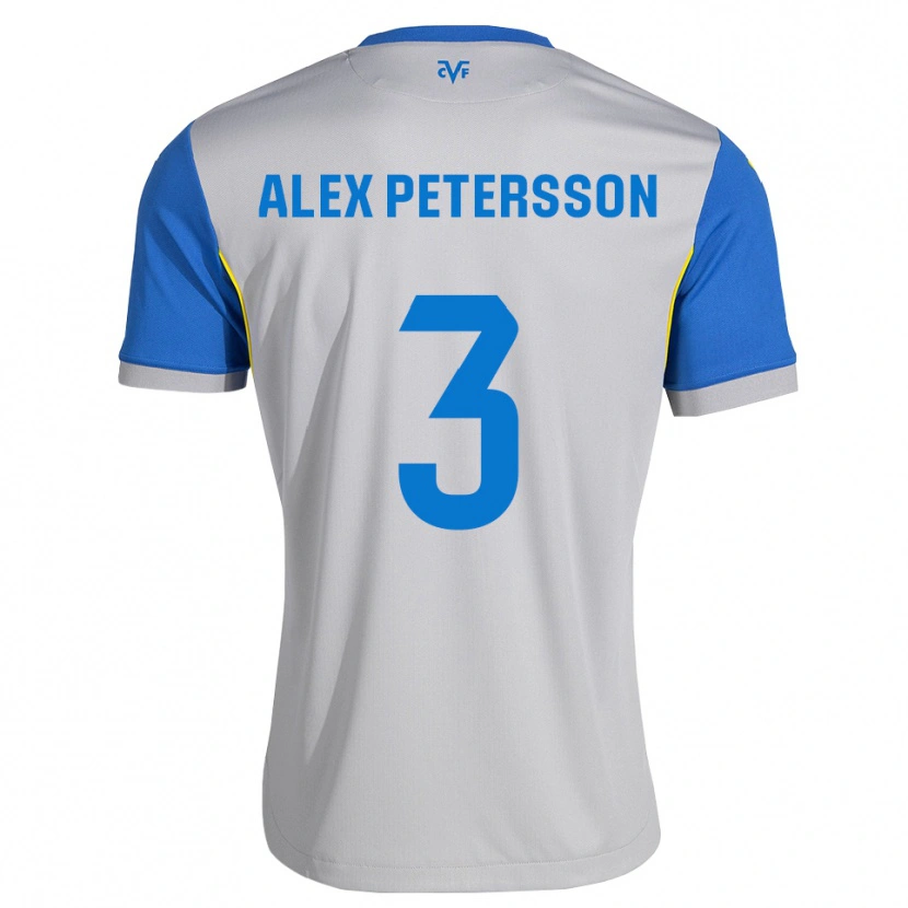 Danxen Mænd Max Petersson #3 Dodgerblå Grå Udebane Spillertrøjer 2026/27 Trøje T-Shirt