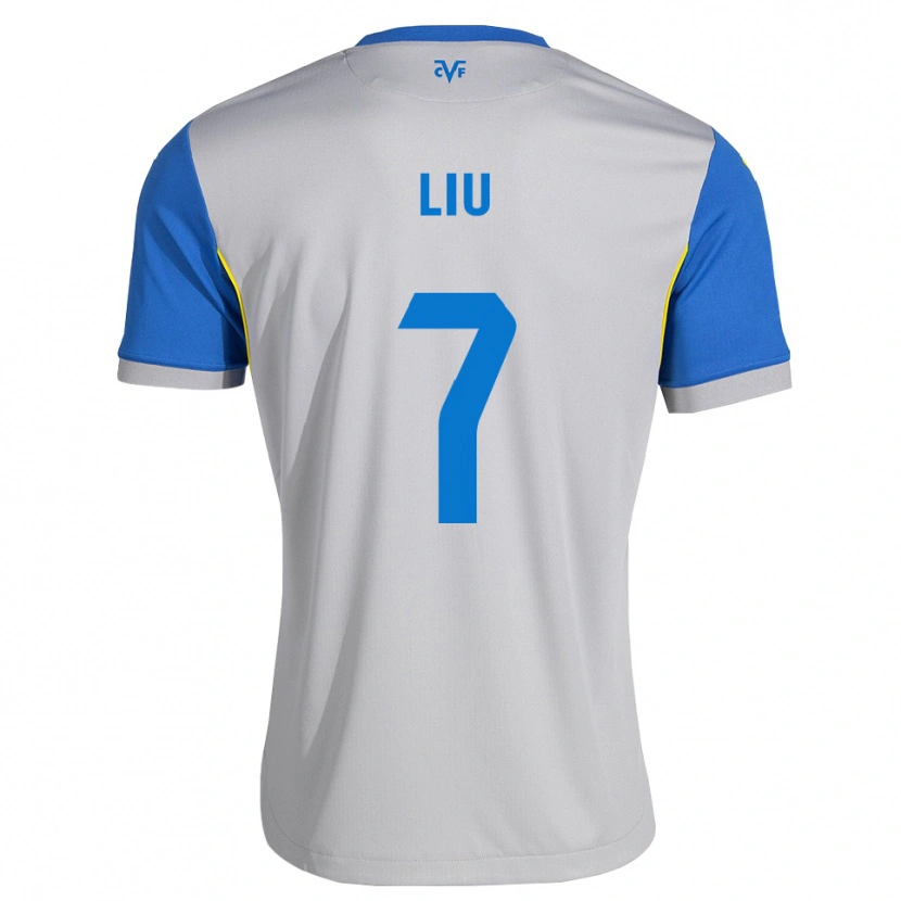 Danxen Mænd Kaiyuan Liu #7 Dodgerblå Grå Udebane Spillertrøjer 2026/27 Trøje T-Shirt
