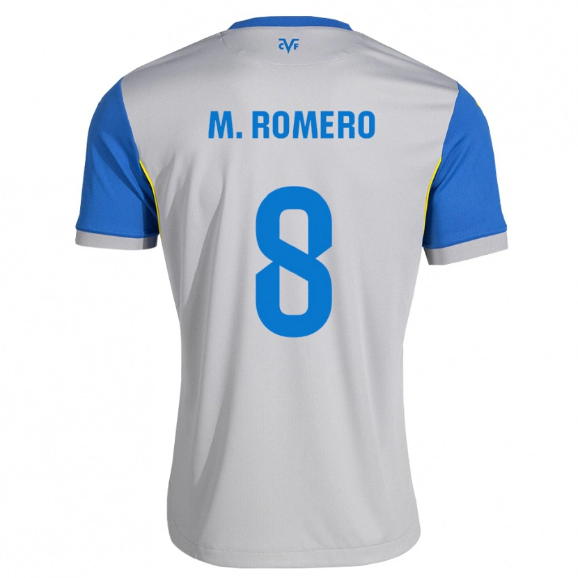 Danxen Mænd María Romero #8 Dodgerblå Grå Udebane Spillertrøjer 2026/27 Trøje T-Shirt