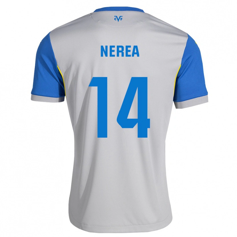 Danxen Mænd Nerea Pérez #14 Dodgerblå Grå Udebane Spillertrøjer 2026/27 Trøje T-Shirt