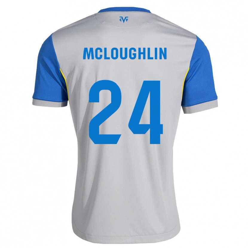Danxen Mænd Caden Mcloughlin #24 Dodgerblå Grå Udebane Spillertrøjer 2026/27 Trøje T-Shirt