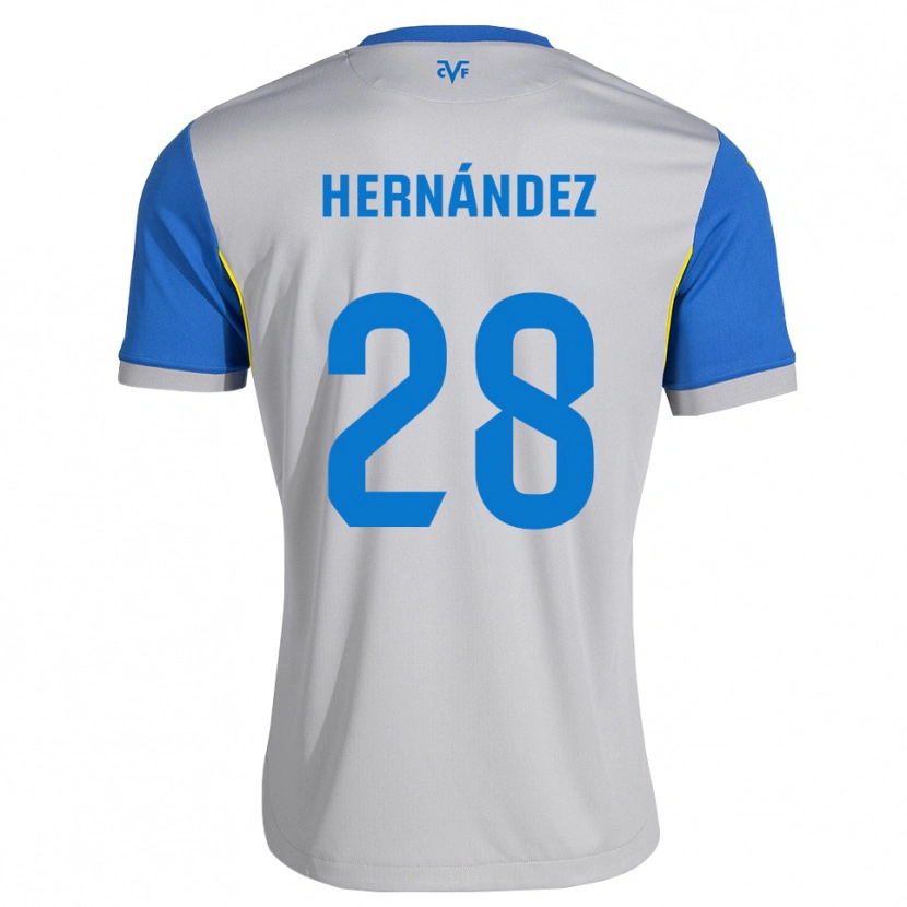 Danxen Mænd Gerard Hernández #28 Dodgerblå Grå Udebane Spillertrøjer 2026/27 Trøje T-Shirt
