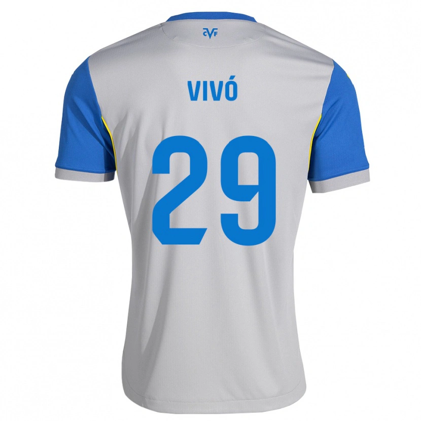 Danxen Mænd Adrián Vivó #29 Dodgerblå Grå Udebane Spillertrøjer 2026/27 Trøje T-Shirt