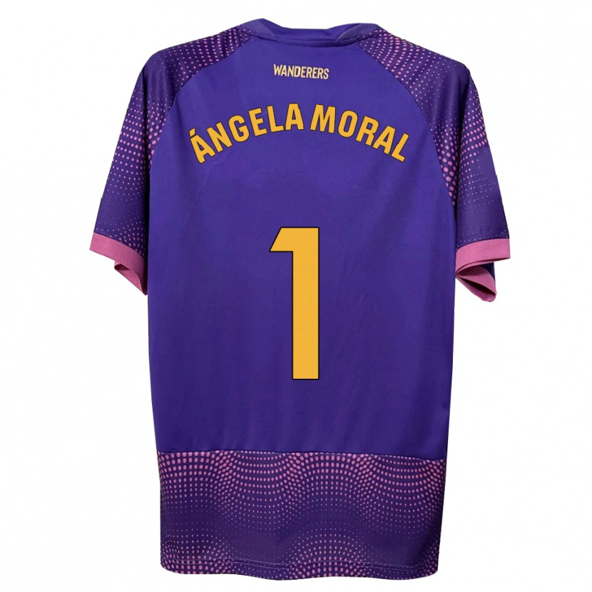Danxen Mænd Ángela Moral Ferrer #1 Lilla Hvid Pink Udebane Spillertrøjer 2026/27 Trøje T-Shirt