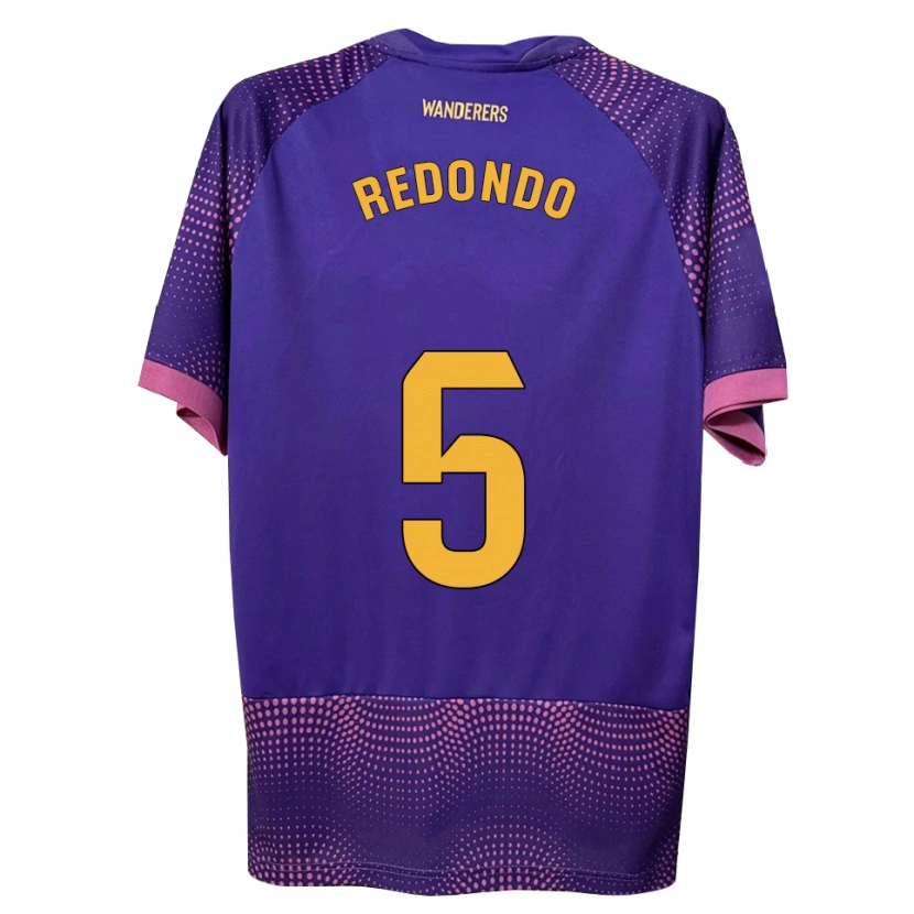 Danxen Mænd Federico Redondo #5 Lilla Hvid Pink Udebane Spillertrøjer 2026/27 Trøje T-Shirt