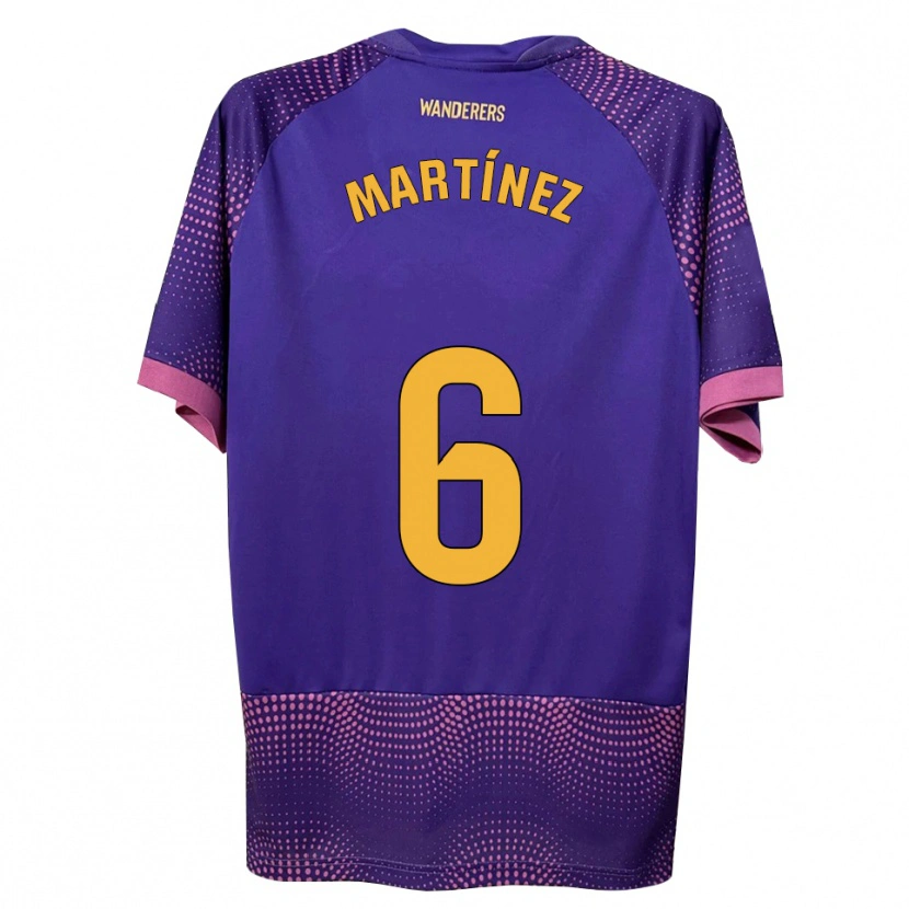 Danxen Mænd Antonio Martínez #6 Lilla Hvid Pink Udebane Spillertrøjer 2026/27 Trøje T-Shirt