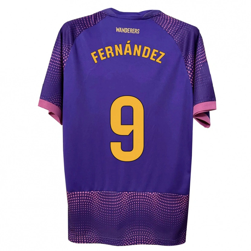 Danxen Mænd Ismael Fernández #9 Lilla Hvid Pink Udebane Spillertrøjer 2026/27 Trøje T-Shirt