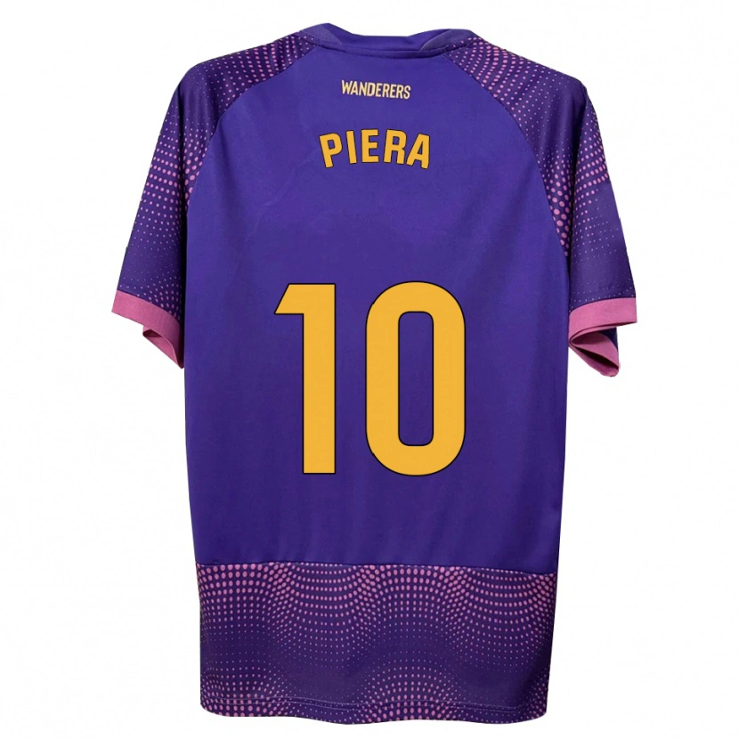 Danxen Mænd Juan Piera #10 Lilla Hvid Pink Udebane Spillertrøjer 2026/27 Trøje T-Shirt