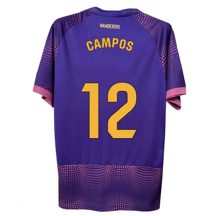 Danxen Mænd Álex Campos #12 Lilla Hvid Pink Udebane Spillertrøjer 2026/27 Trøje T-Shirt