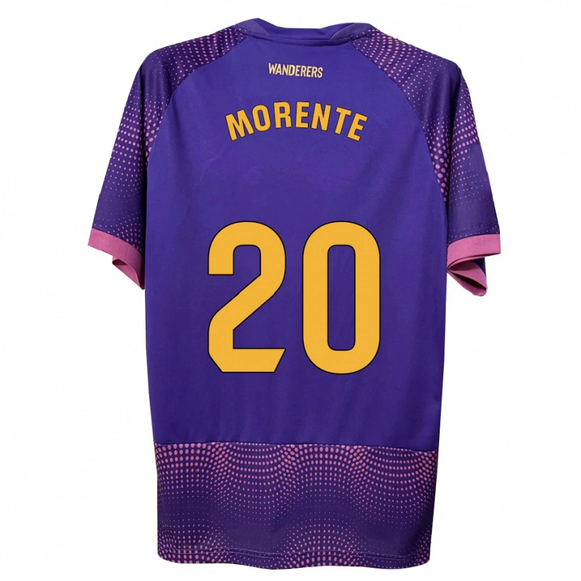 Danxen Mænd Tete Morente #20 Lilla Hvid Pink Udebane Spillertrøjer 2026/27 Trøje T-Shirt