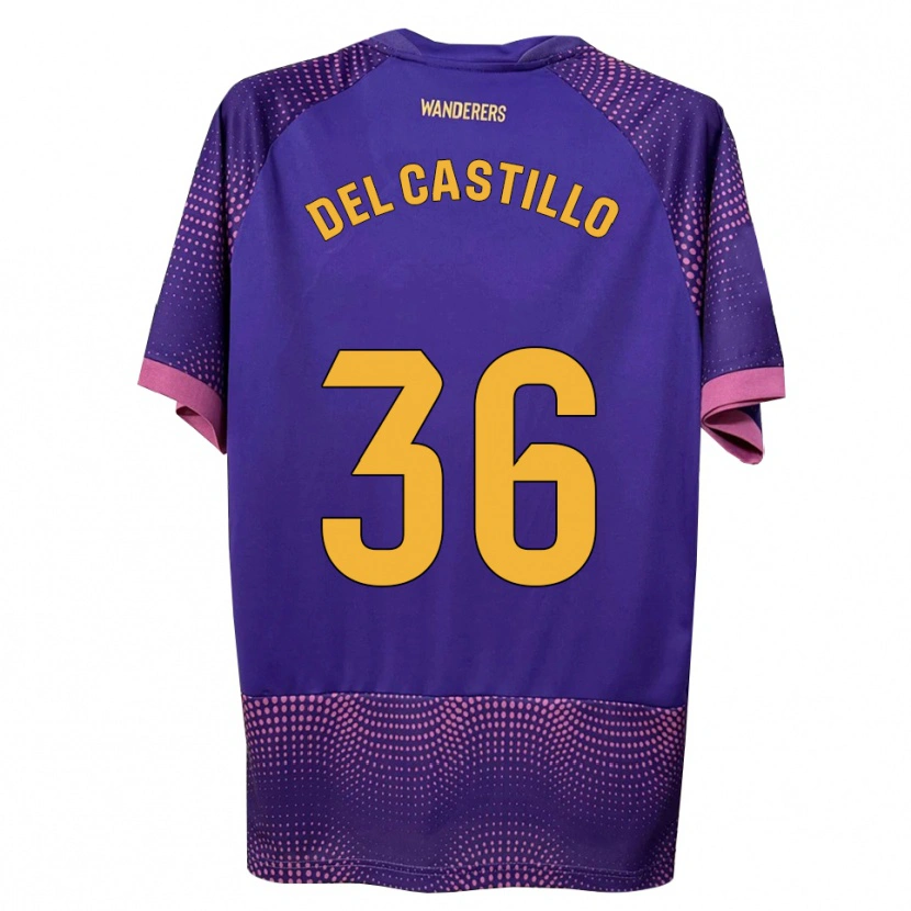 Danxen Mænd Gonzalo Del Castillo #36 Lilla Hvid Pink Udebane Spillertrøjer 2026/27 Trøje T-Shirt