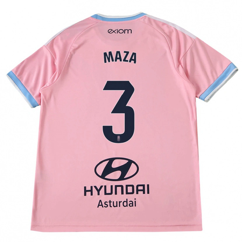 Danxen Mænd Óscar Maza #3 Kornblomstblå Pink Udebane Spillertrøjer 2026/27 Trøje T-Shirt