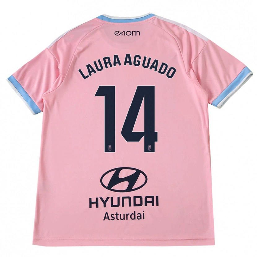 Danxen Mænd Laura Aguado #14 Kornblomstblå Pink Udebane Spillertrøjer 2026/27 Trøje T-Shirt