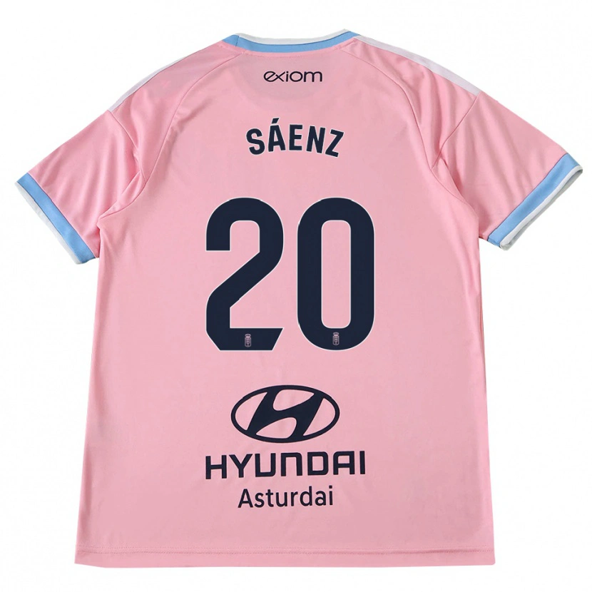 Danxen Mænd Pablo Sáenz #20 Kornblomstblå Pink Udebane Spillertrøjer 2026/27 Trøje T-Shirt