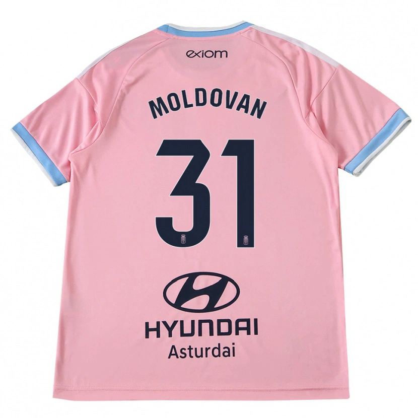 Danxen Mænd Horațiu Moldovan #31 Kornblomstblå Pink Udebane Spillertrøjer 2026/27 Trøje T-Shirt