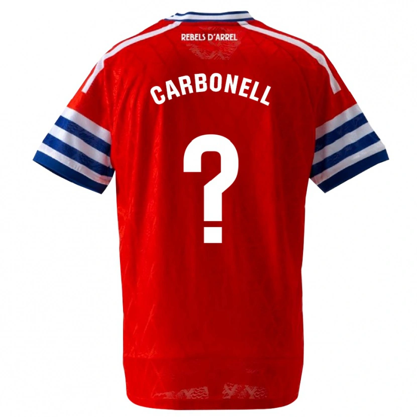 Danxen Mænd Ethan Carbonell #0 Kongeblå Rød Udebane Spillertrøjer 2026/27 Trøje T-Shirt