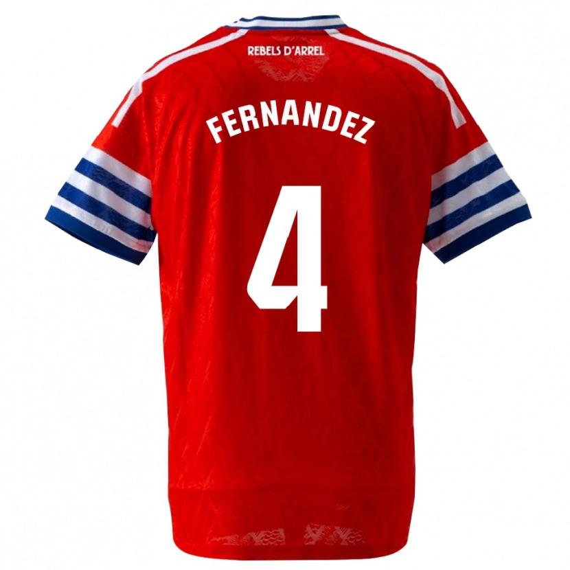 Danxen Mænd Marcos Fernández #4 Kongeblå Rød Udebane Spillertrøjer 2026/27 Trøje T-Shirt