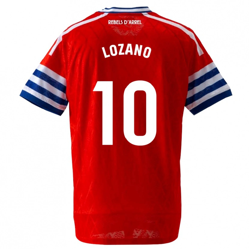 Danxen Mænd Pol Lozano #10 Kongeblå Rød Udebane Spillertrøjer 2026/27 Trøje T-Shirt