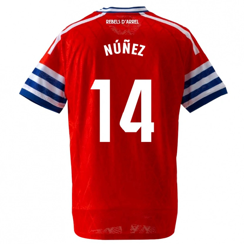 Danxen Mænd Unai Núñez #14 Kongeblå Rød Udebane Spillertrøjer 2026/27 Trøje T-Shirt