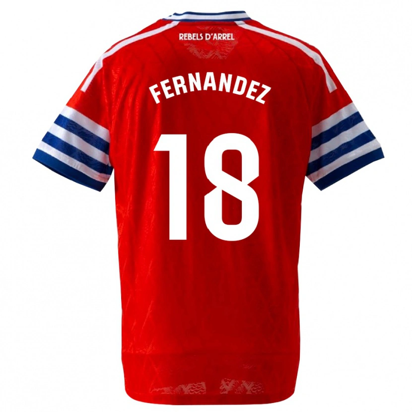 Danxen Mænd Marcos Fernández #18 Kongeblå Rød Udebane Spillertrøjer 2026/27 Trøje T-Shirt