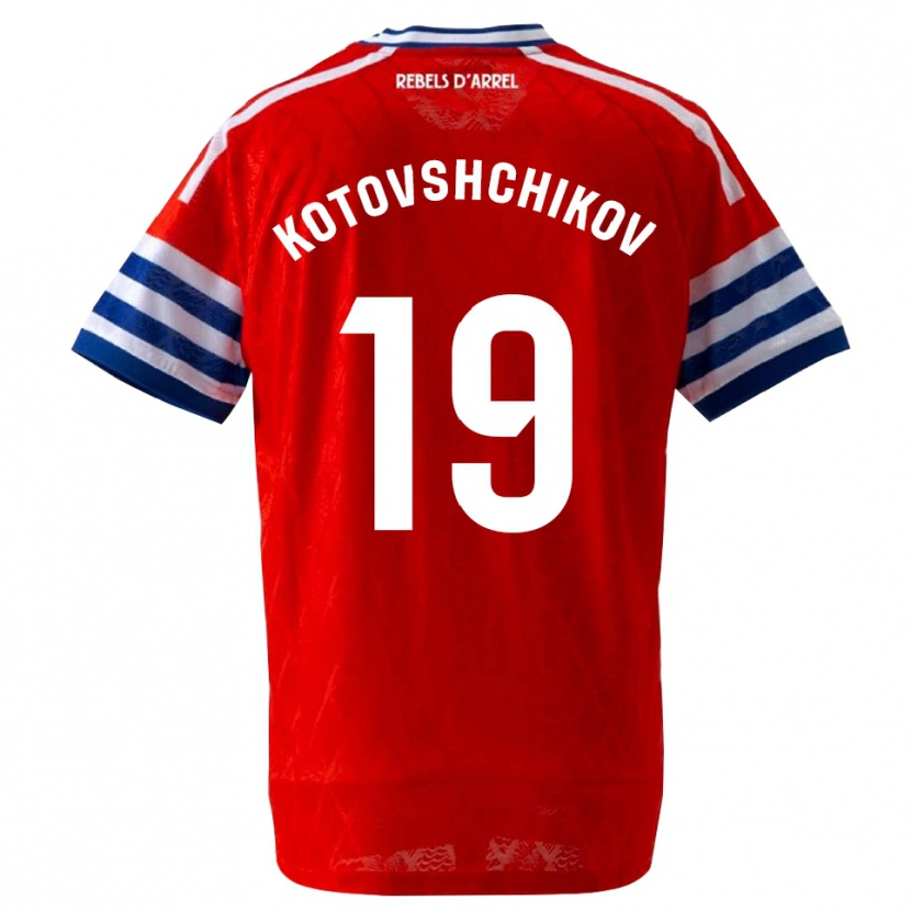 Danxen Mænd Makar Kotovshchikov #19 Kongeblå Rød Udebane Spillertrøjer 2026/27 Trøje T-Shirt