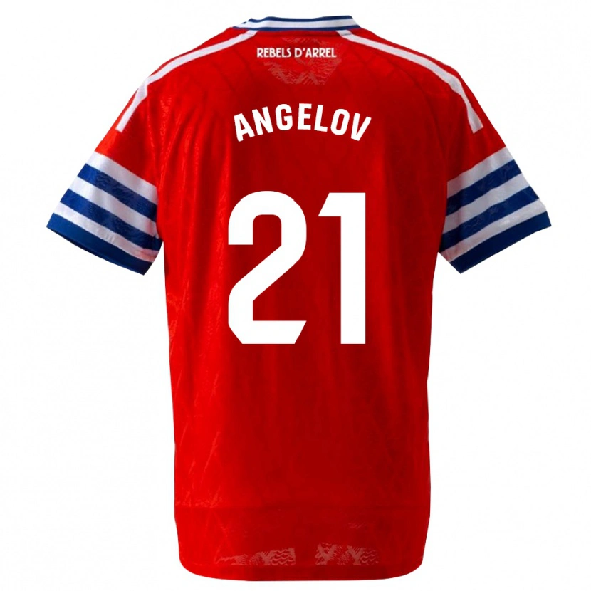 Danxen Mænd Georgi Angelov #21 Kongeblå Rød Udebane Spillertrøjer 2026/27 Trøje T-Shirt