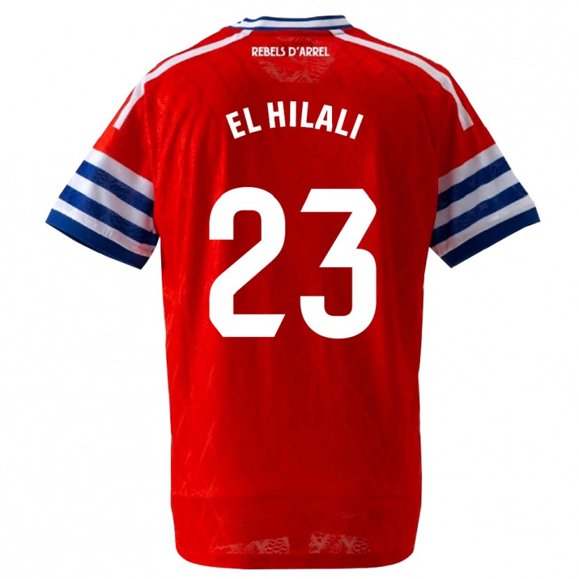 Danxen Mænd Omar El Hilali #23 Kongeblå Rød Udebane Spillertrøjer 2026/27 Trøje T-Shirt