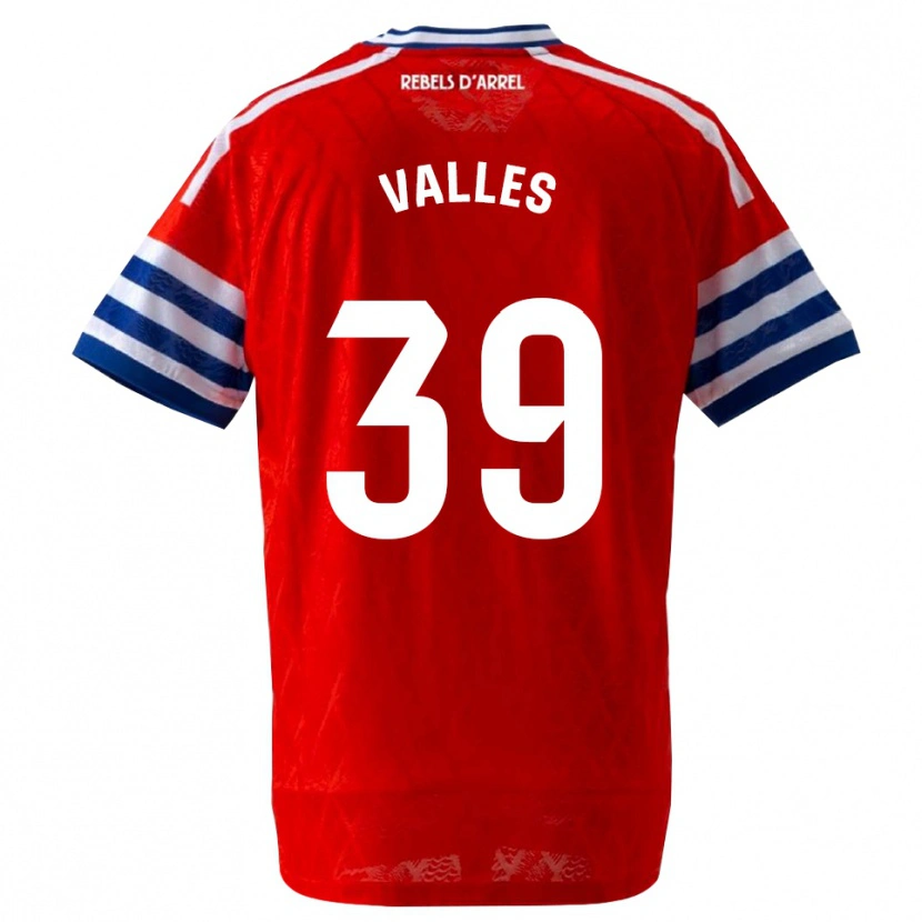 Danxen Mænd Gastón Valles #39 Kongeblå Rød Udebane Spillertrøjer 2026/27 Trøje T-Shirt
