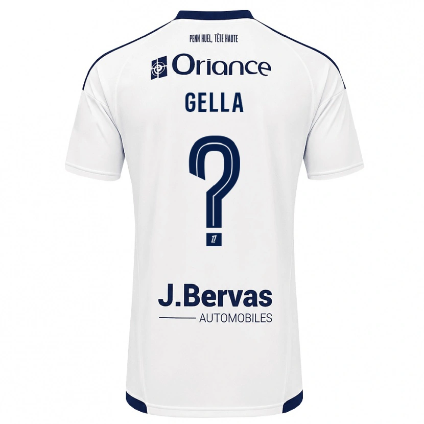 Danxen Mænd Evaelle Gella #0 Marinehvid Udebane Spillertrøjer 2026/27 Trøje T-Shirt