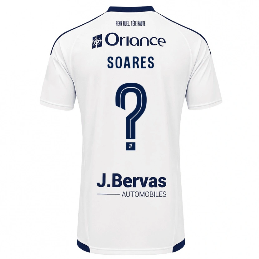 Danxen Mænd Louane Das Neves Soares #0 Marinehvid Udebane Spillertrøjer 2026/27 Trøje T-Shirt