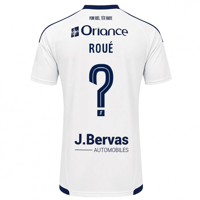 Danxen Mænd Eugénie Roué #0 Marinehvid Udebane Spillertrøjer 2026/27 Trøje T-Shirt