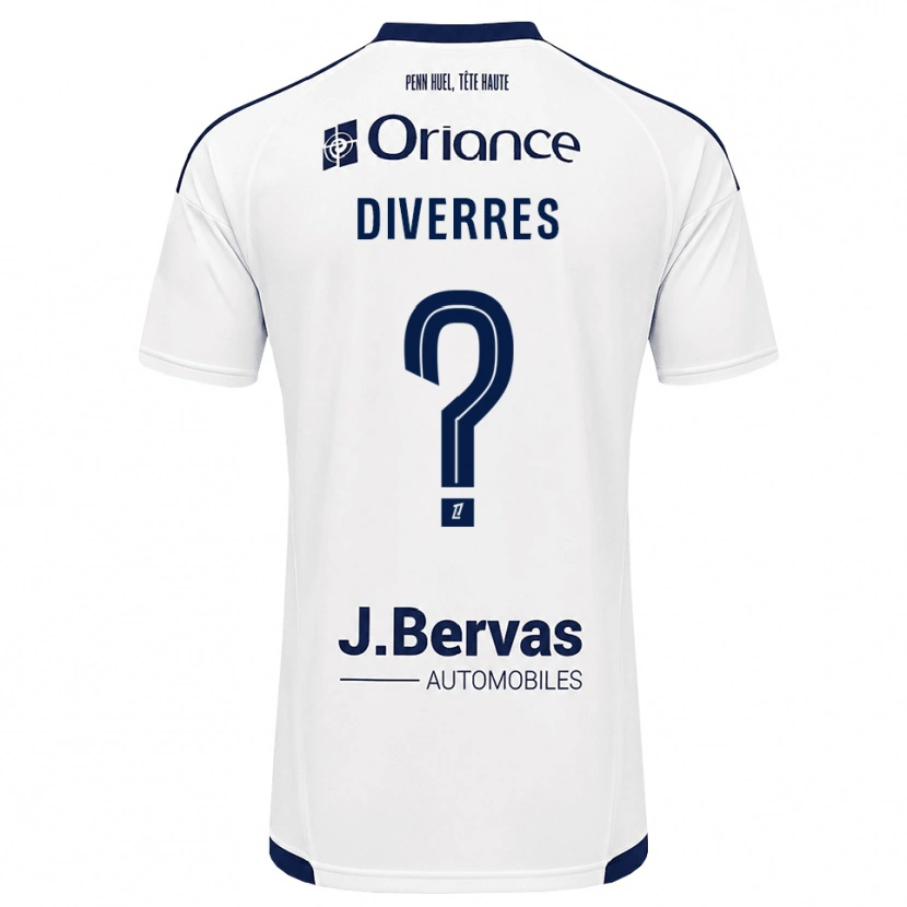 Danxen Mænd Emma Diverres #0 Marinehvid Udebane Spillertrøjer 2026/27 Trøje T-Shirt