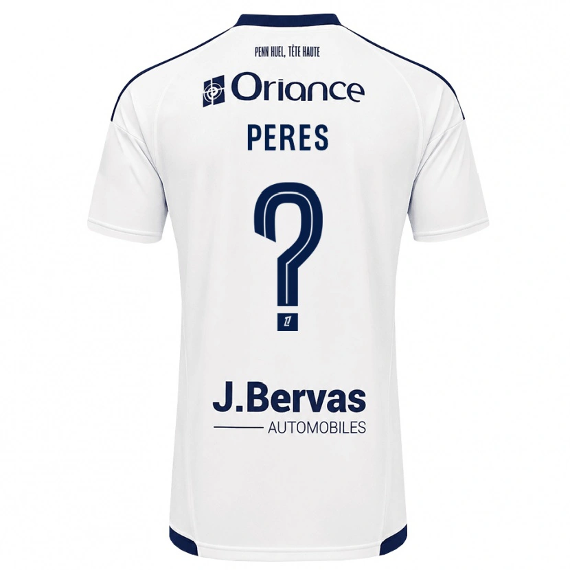 Danxen Mænd Lilou Peres #0 Marinehvid Udebane Spillertrøjer 2026/27 Trøje T-Shirt