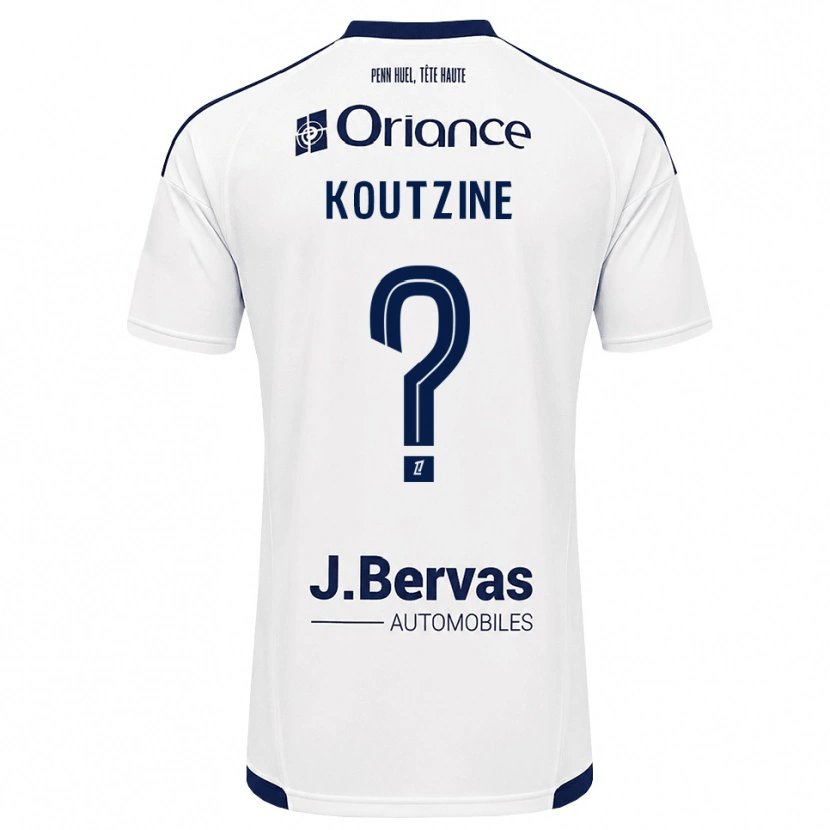 Danxen Mænd Camille Koutzine #0 Marinehvid Udebane Spillertrøjer 2026/27 Trøje T-Shirt