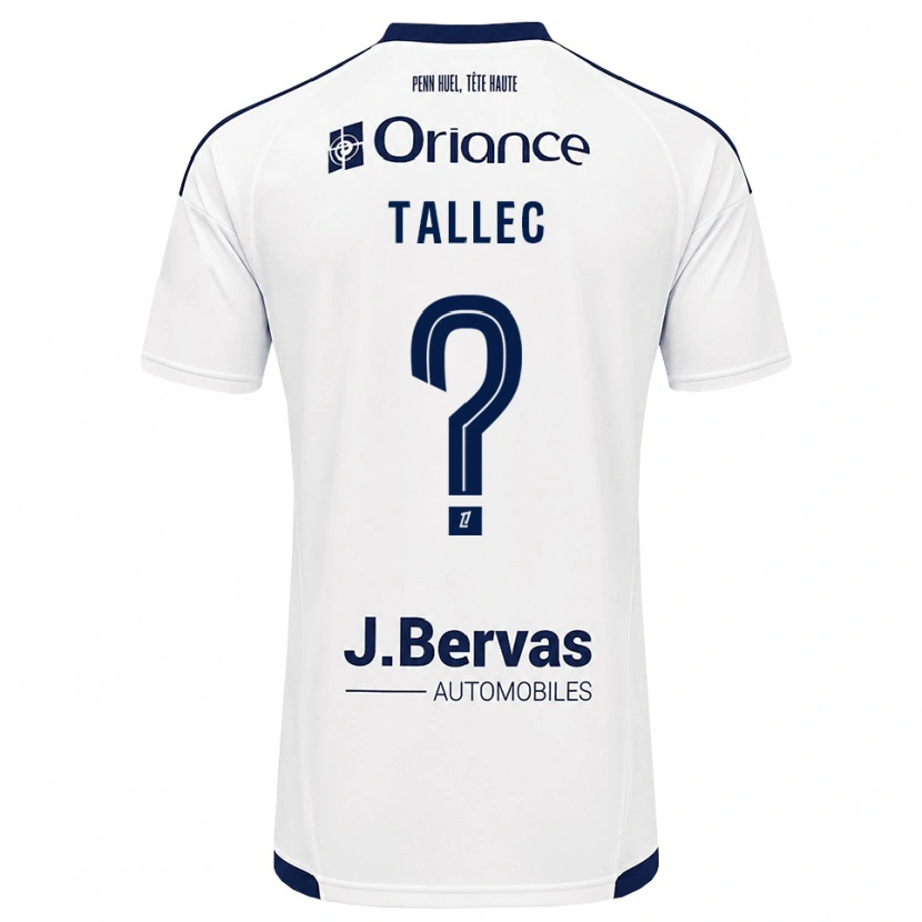 Danxen Mænd Ylionna Tallec #0 Marinehvid Udebane Spillertrøjer 2026/27 Trøje T-Shirt