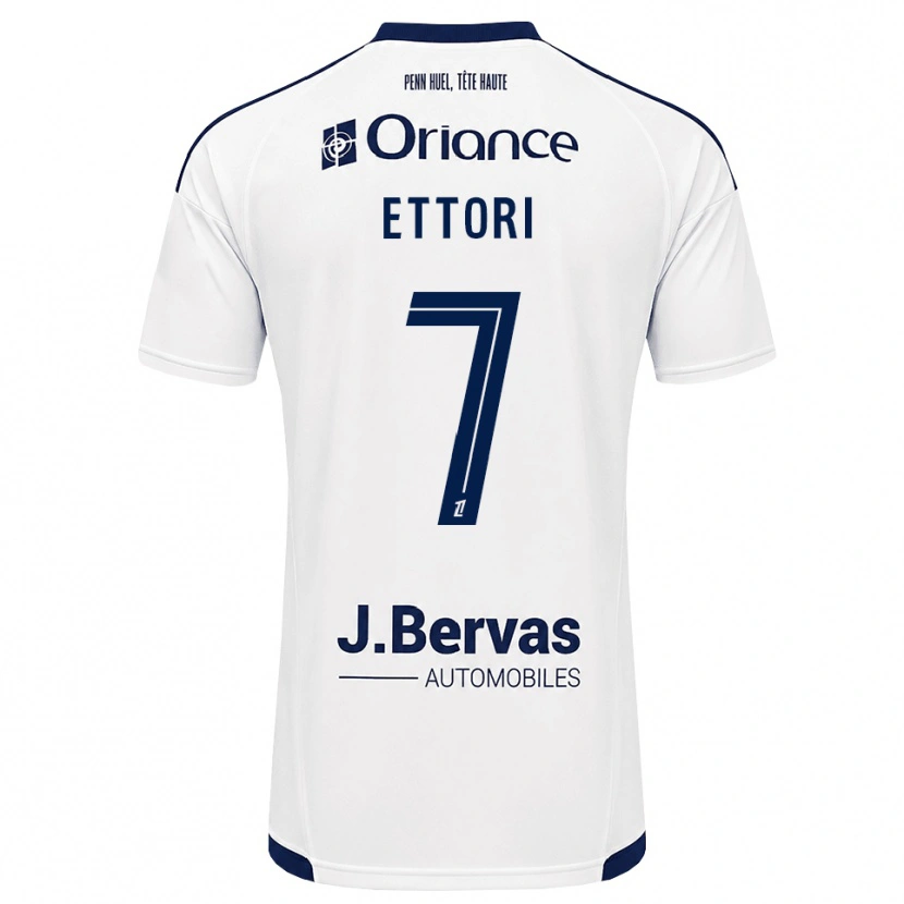 Danxen Mænd Yanis Ettori #7 Marinehvid Udebane Spillertrøjer 2026/27 Trøje T-Shirt