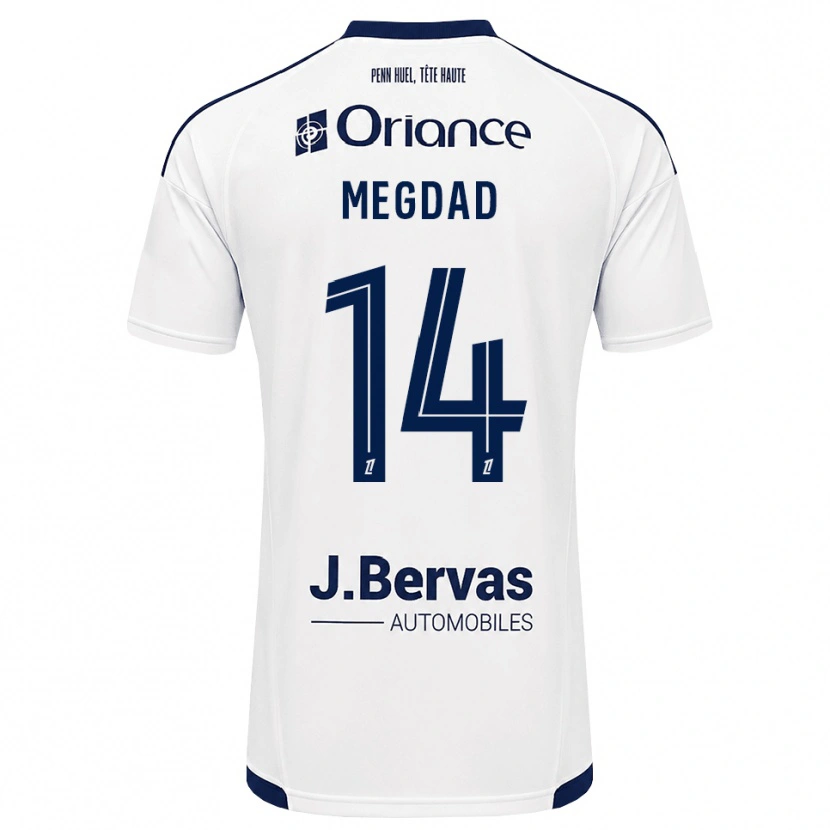 Danxen Mænd Noa Megdad #14 Marinehvid Udebane Spillertrøjer 2026/27 Trøje T-Shirt