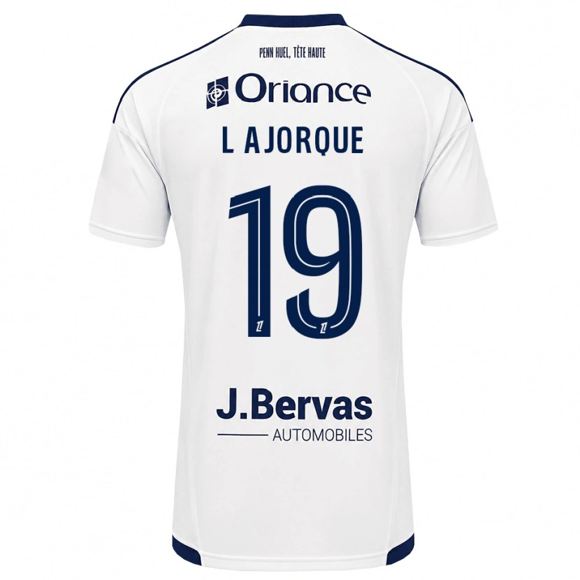 Danxen Mænd Ludovic Ajorque #19 Marinehvid Udebane Spillertrøjer 2026/27 Trøje T-Shirt