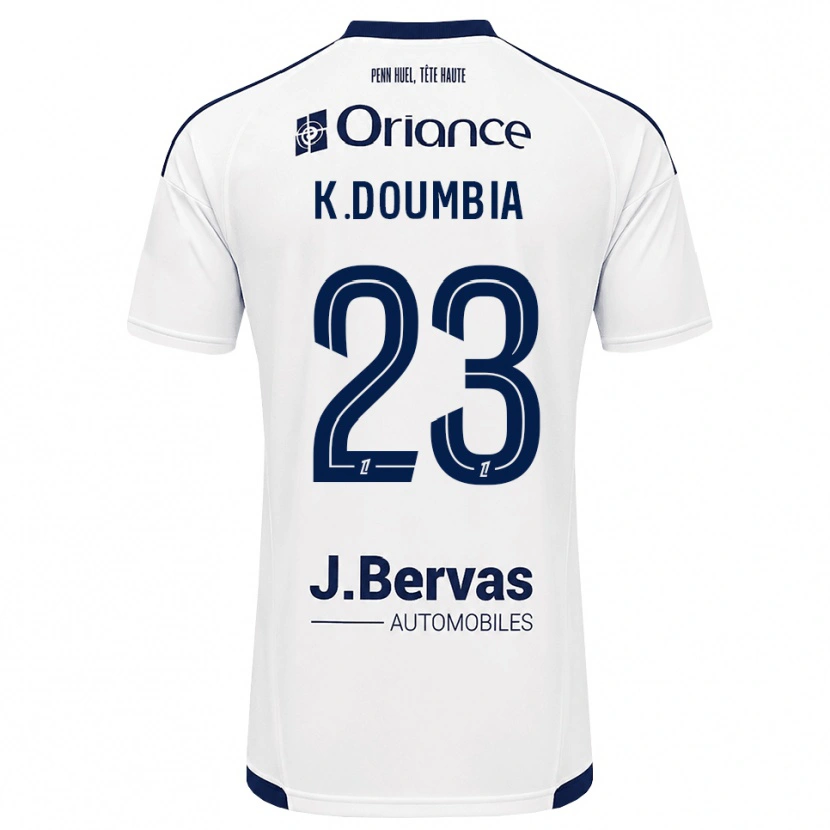 Danxen Mænd Kamory Doumbia #23 Marinehvid Udebane Spillertrøjer 2026/27 Trøje T-Shirt