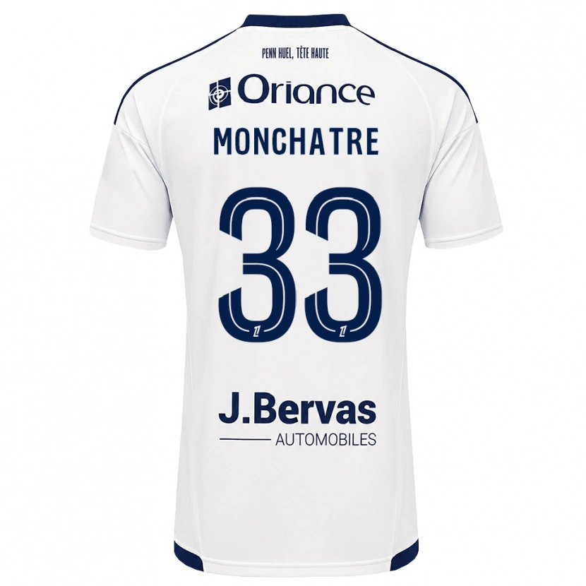 Danxen Mænd Enzo Monchatre #33 Marinehvid Udebane Spillertrøjer 2026/27 Trøje T-Shirt