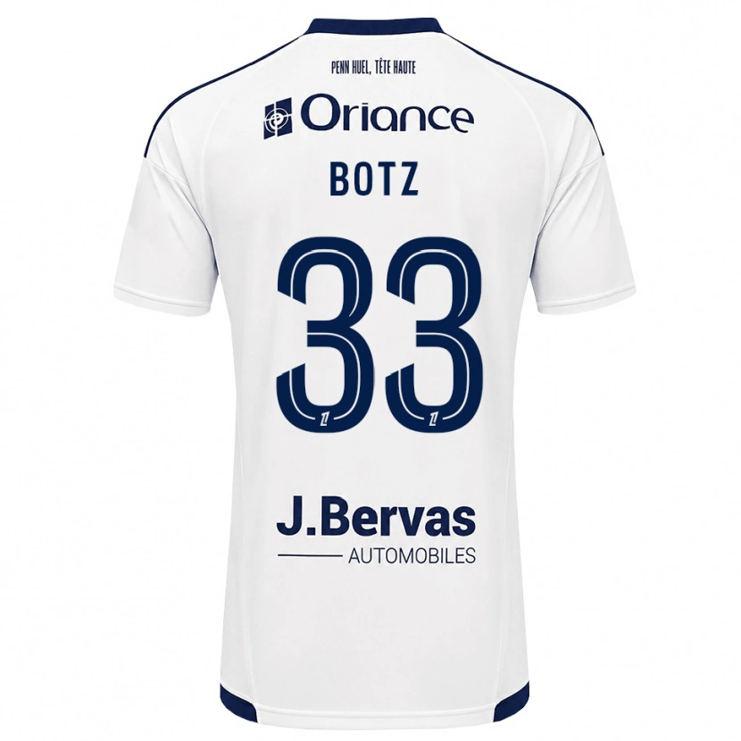 Danxen Mænd Léo Botz #33 Marinehvid Udebane Spillertrøjer 2026/27 Trøje T-Shirt