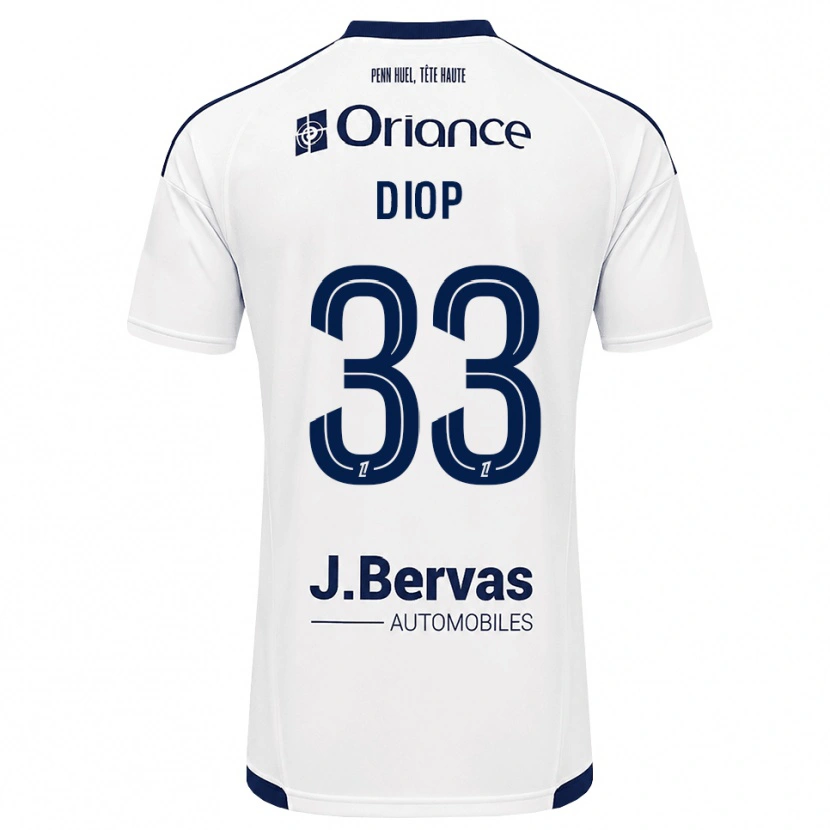 Danxen Mænd Saliou Diop #33 Marinehvid Udebane Spillertrøjer 2026/27 Trøje T-Shirt