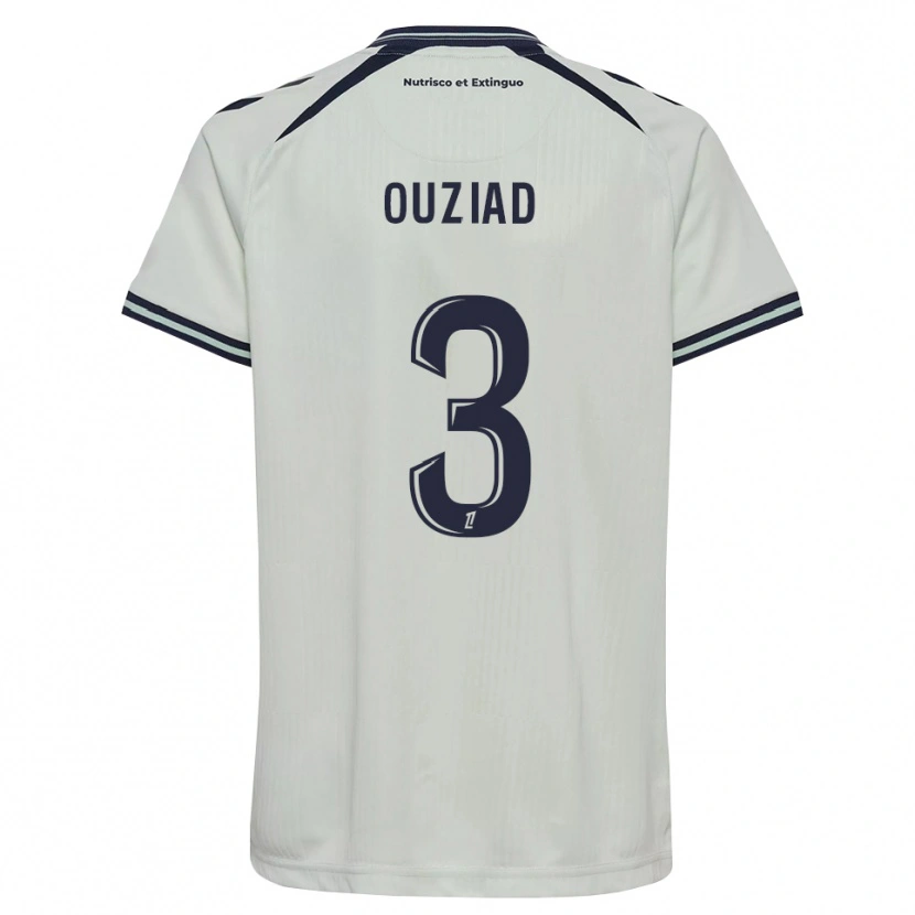 Danxen Mænd Djibril Ouziad #3 Midnatsblå Hvid Udebane Spillertrøjer 2026/27 Trøje T-Shirt